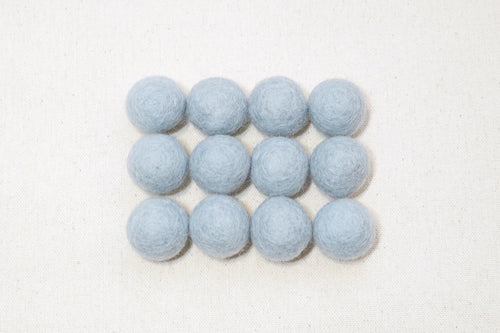 Morning air felt balls - light blue grey