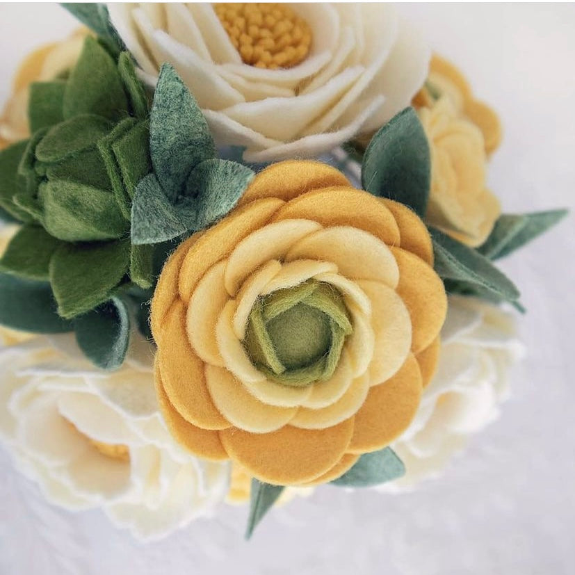 Mellow Yellow Wool Blend Felt
