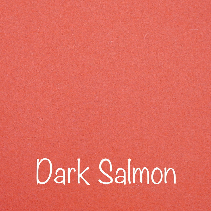 dark salmon 100% wool felt