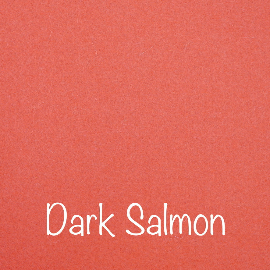 Dark Salmon - 100% Wool Felt Sheet