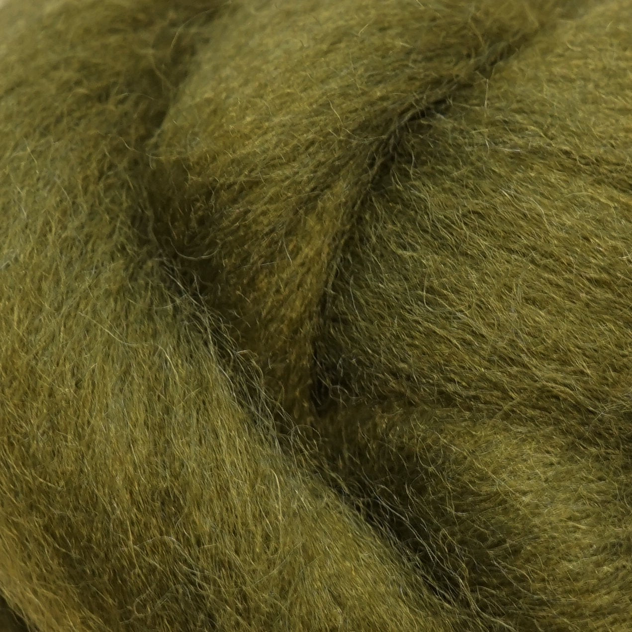 Olive green Corriedale Wool Roving