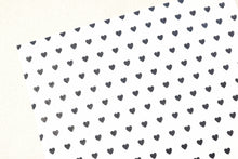 Load image into Gallery viewer, Mini Metallic Black Hearts on White Felt