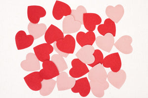 felt hearts