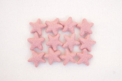dusty pink felt stars