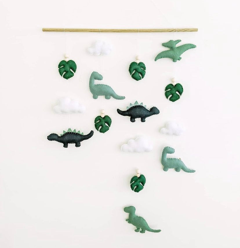 felt crafts - dinosaurs, leaves and clouds