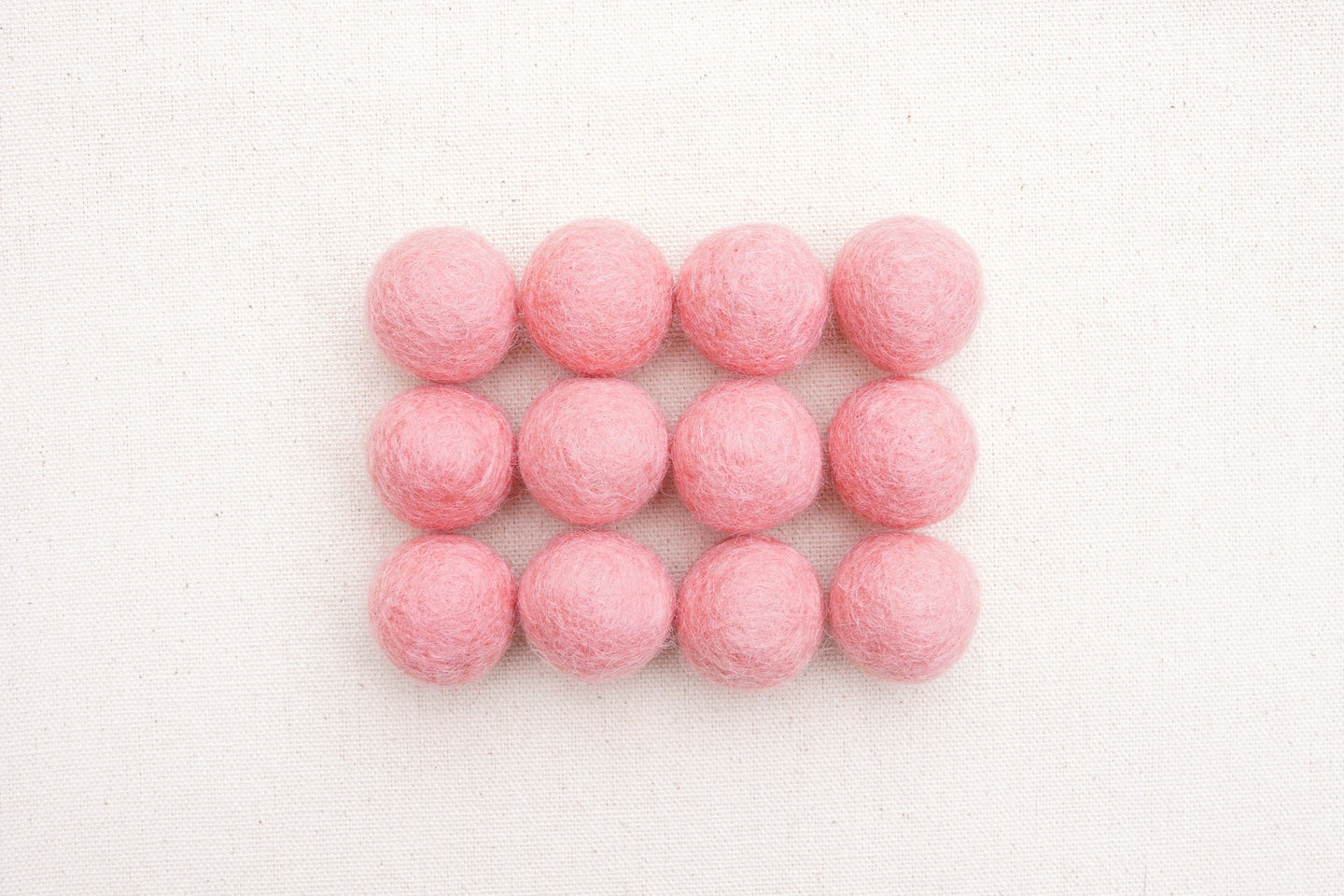 Dusty Pink Wool Felt Balls - 10mm, 20mm, 25mm
