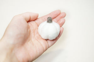 Felt Pumpkins - White