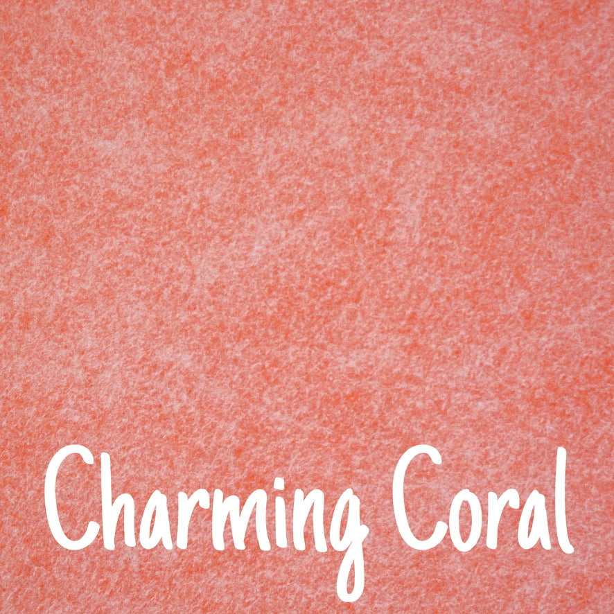 Charming Coral Wool Blend Felt