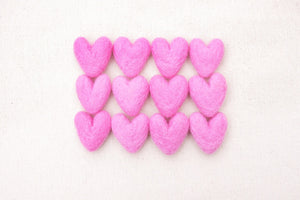 pink felt hearts