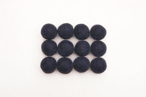 black felt balls