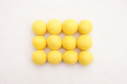 canary felt balls