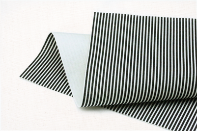 black stripes on white 100% wool felt