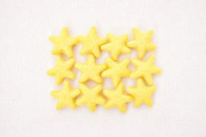 canary yellow felt stars