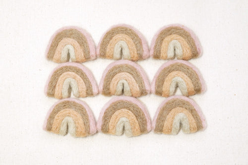 Mini Felt Rainbows - Neutral