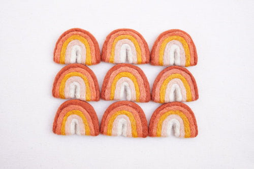 neutral felt rainbows