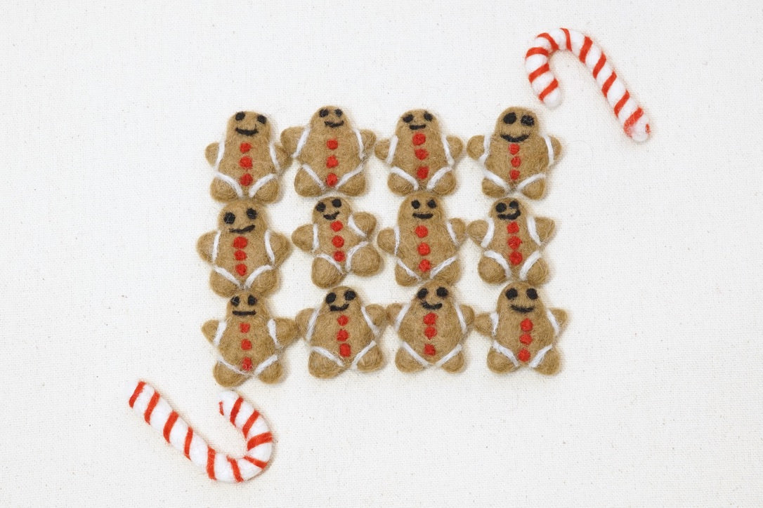 Mini Felt Gingerbread Men