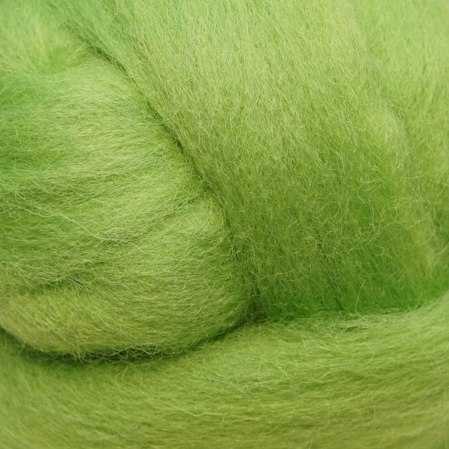Lime green Corriedale Wool Roving