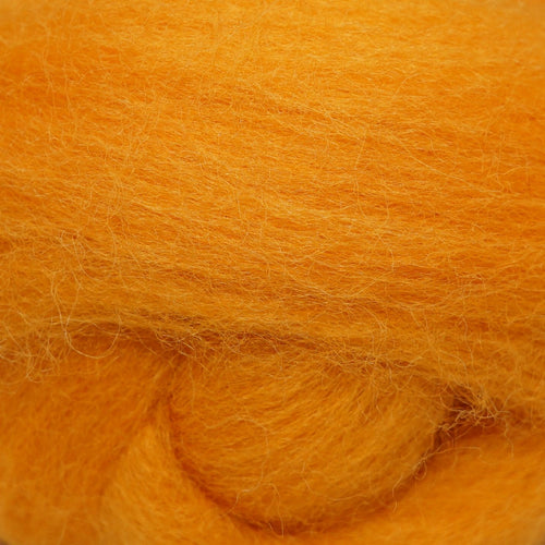 Tangerine Corriedale Wool Roving