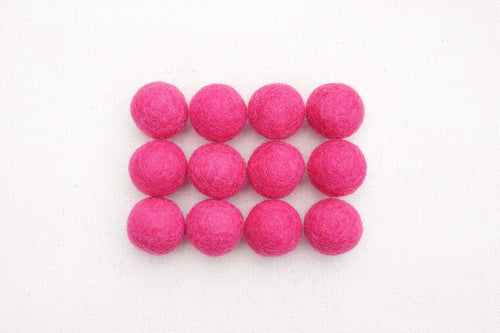 Wild Rose Wool Felt Balls - 10mm, 20mm, 25mm