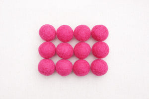 Wild Rose Wool Felt Balls - 10mm, 20mm, 25mm