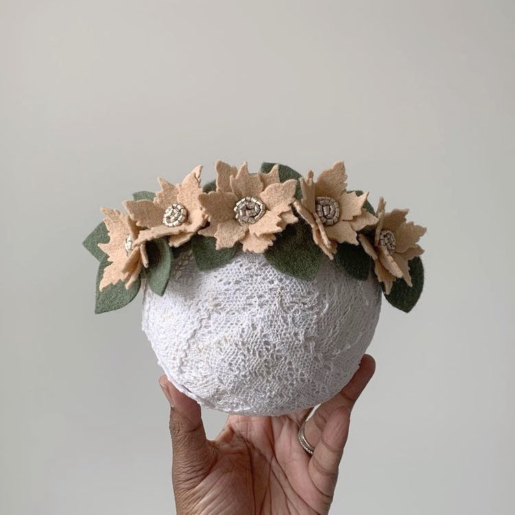 felt flower crown