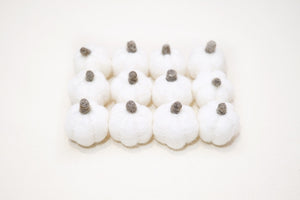 Felt Pumpkins - White