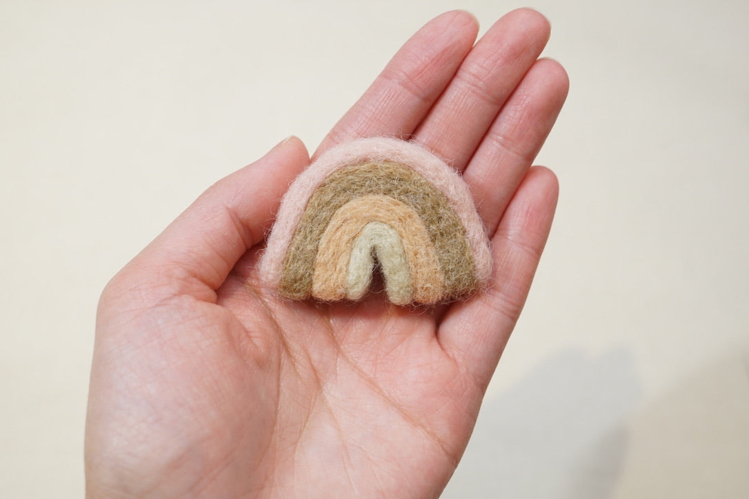 Mini Felt Rainbows - Neutral
