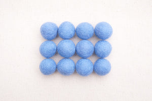 Powder Blue Wool Felt Balls - 10mm (Discontinued - 50% discount applied at checkout)