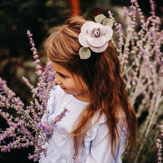 felt flower hair clip