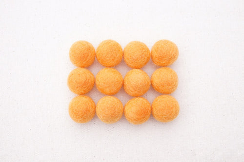 carrot wool felt balls