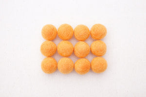 carrot wool felt balls
