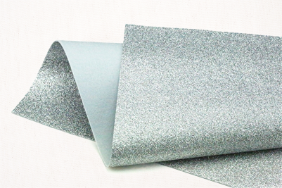 Silver glitter felt