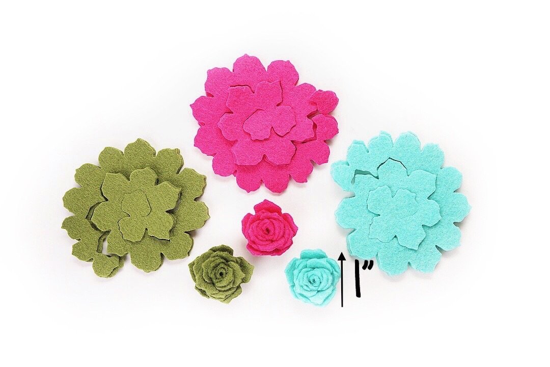 diy felt succulent die cuts