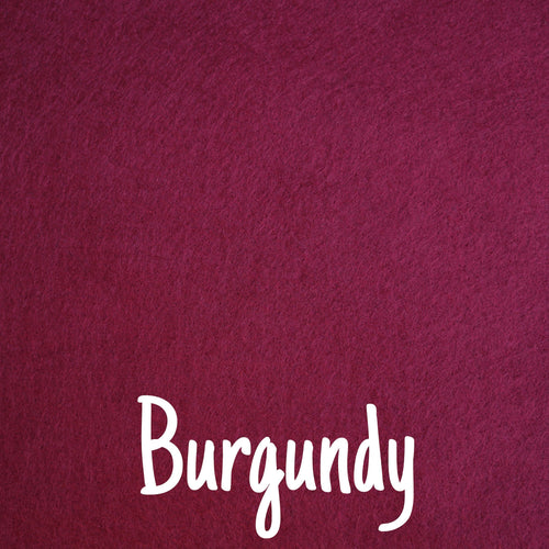 burgundy wool blend felt