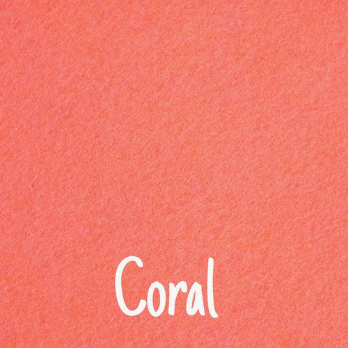 coral wool blend felt