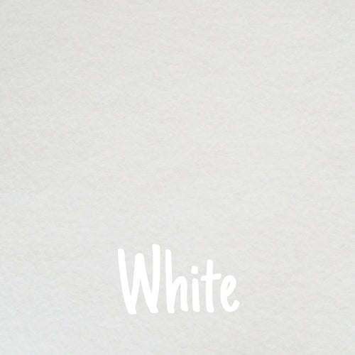 White Wool Blend Felt