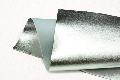 brushed silver metallic felt