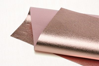 brushed metallic rose gold felt