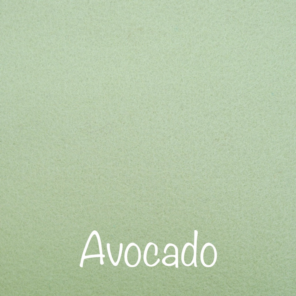 avocado light green 100% wool felt