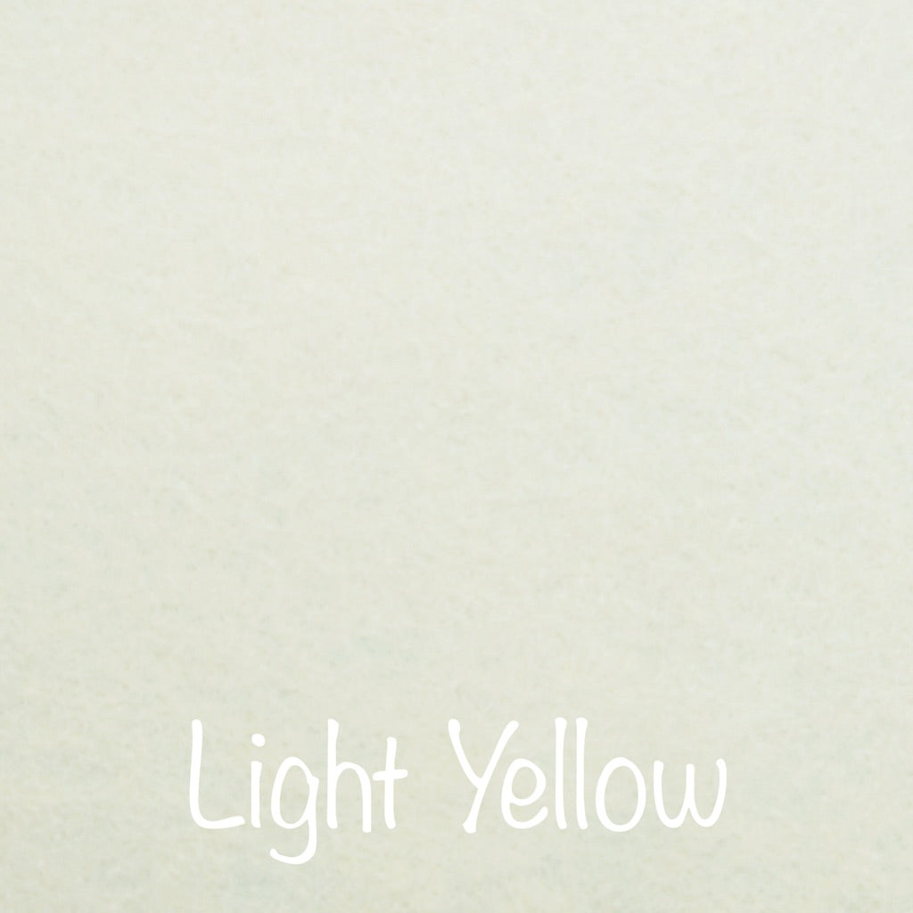 light yellow 100% wool felt