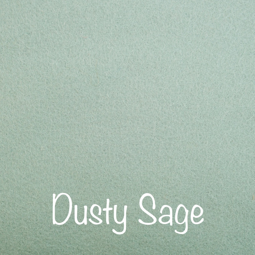 dusty sage 100% wool felt