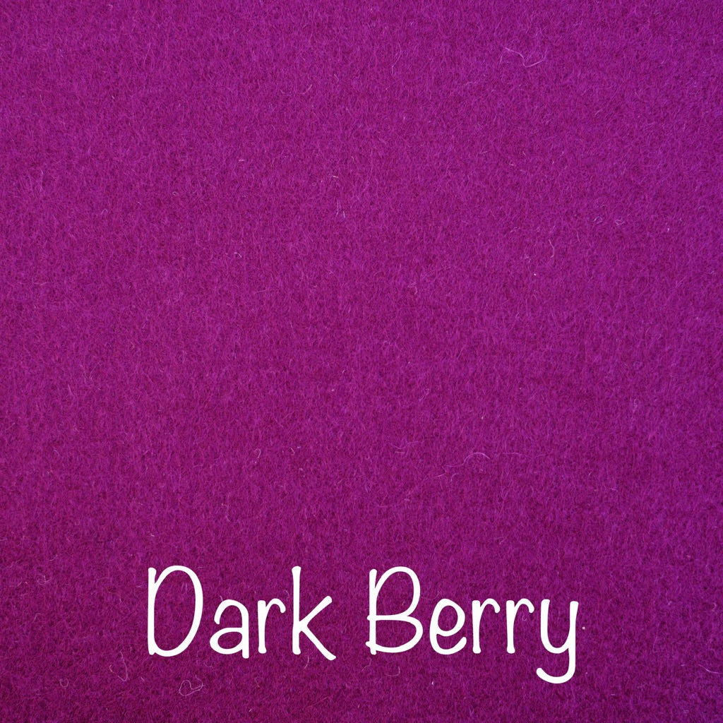 Dark berry, plum, purple 100% wool felt