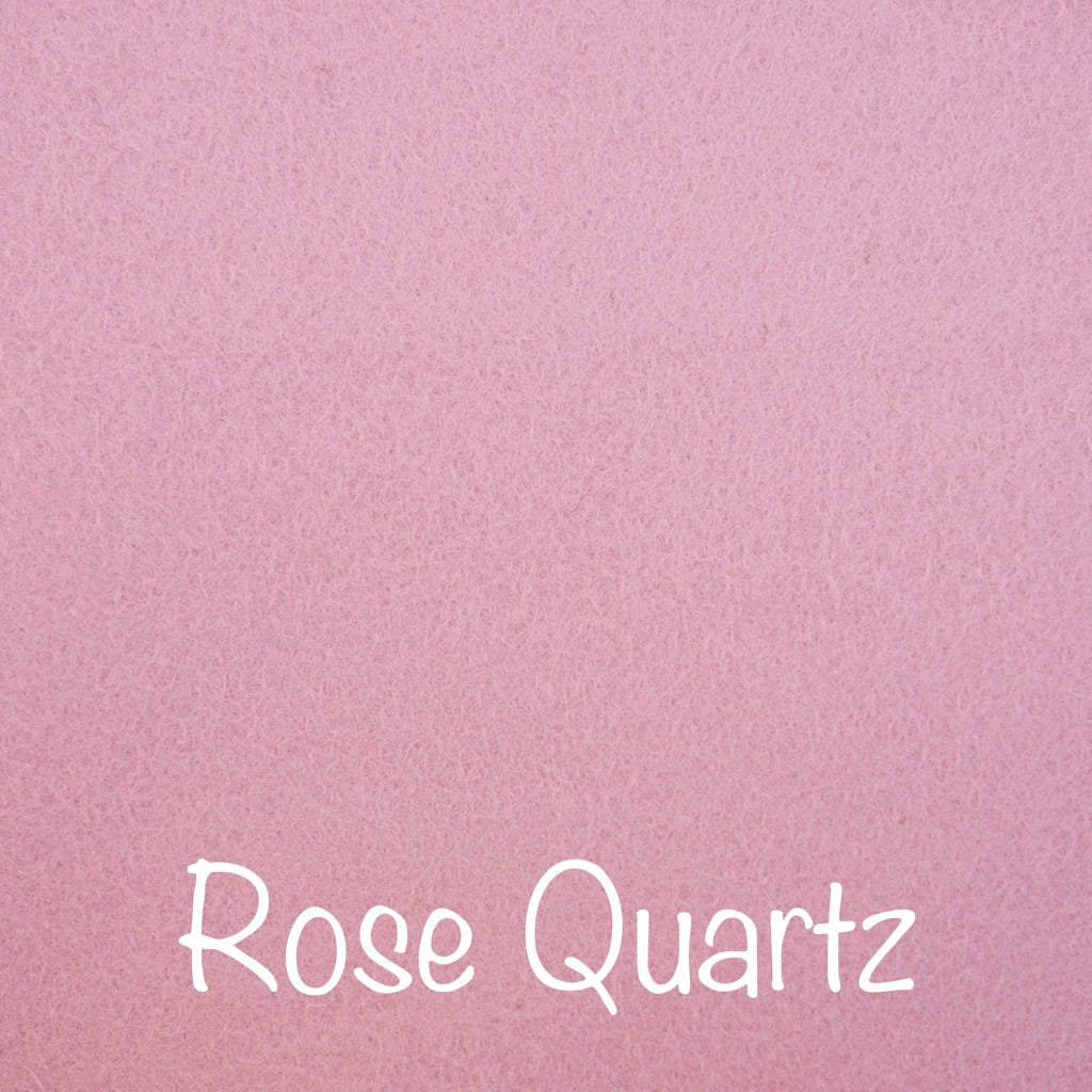 rose quartz, pink/purple 100% wool felt