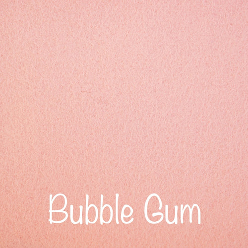 bubble gum light pink 100% wool felt