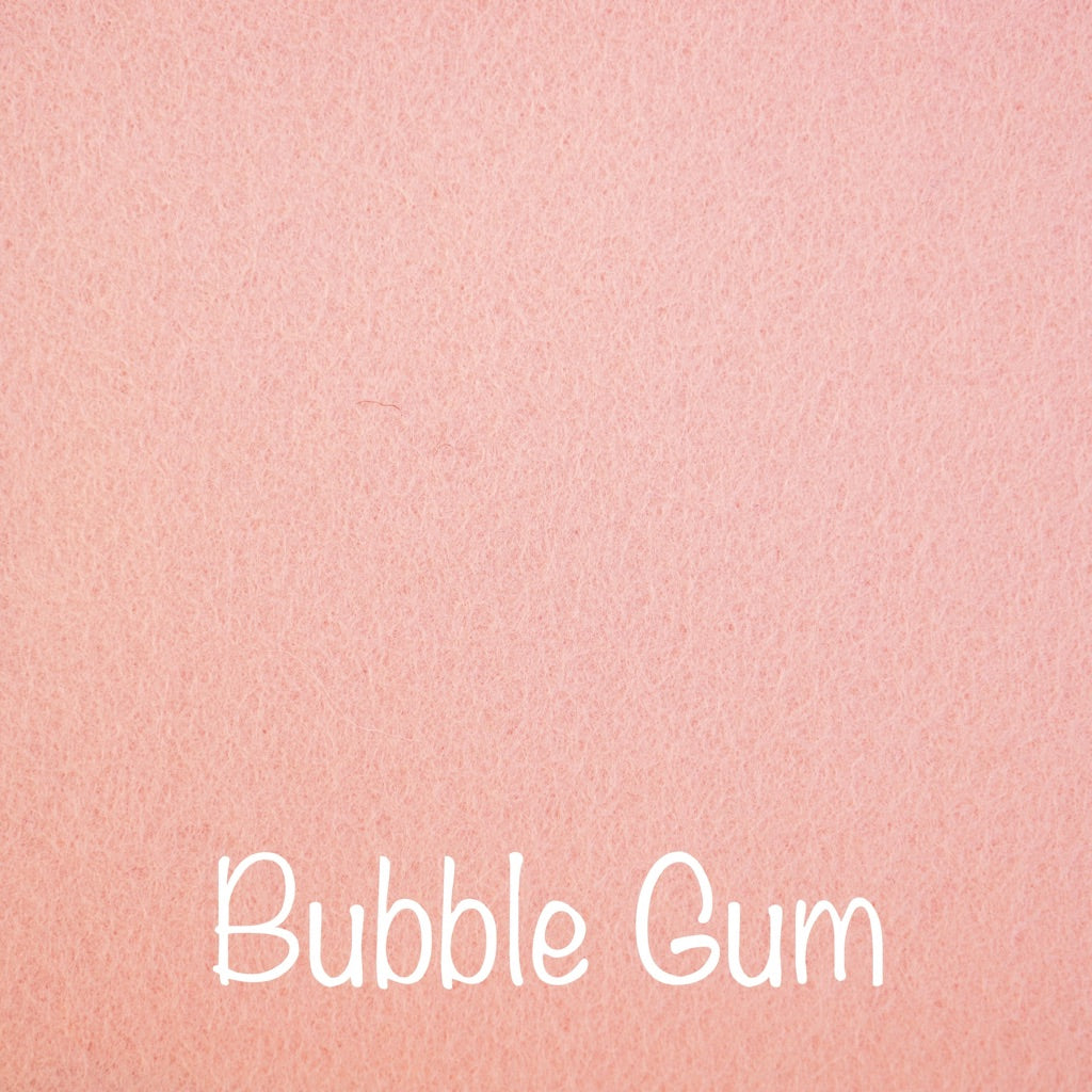 bubble gum light pink 100% wool felt