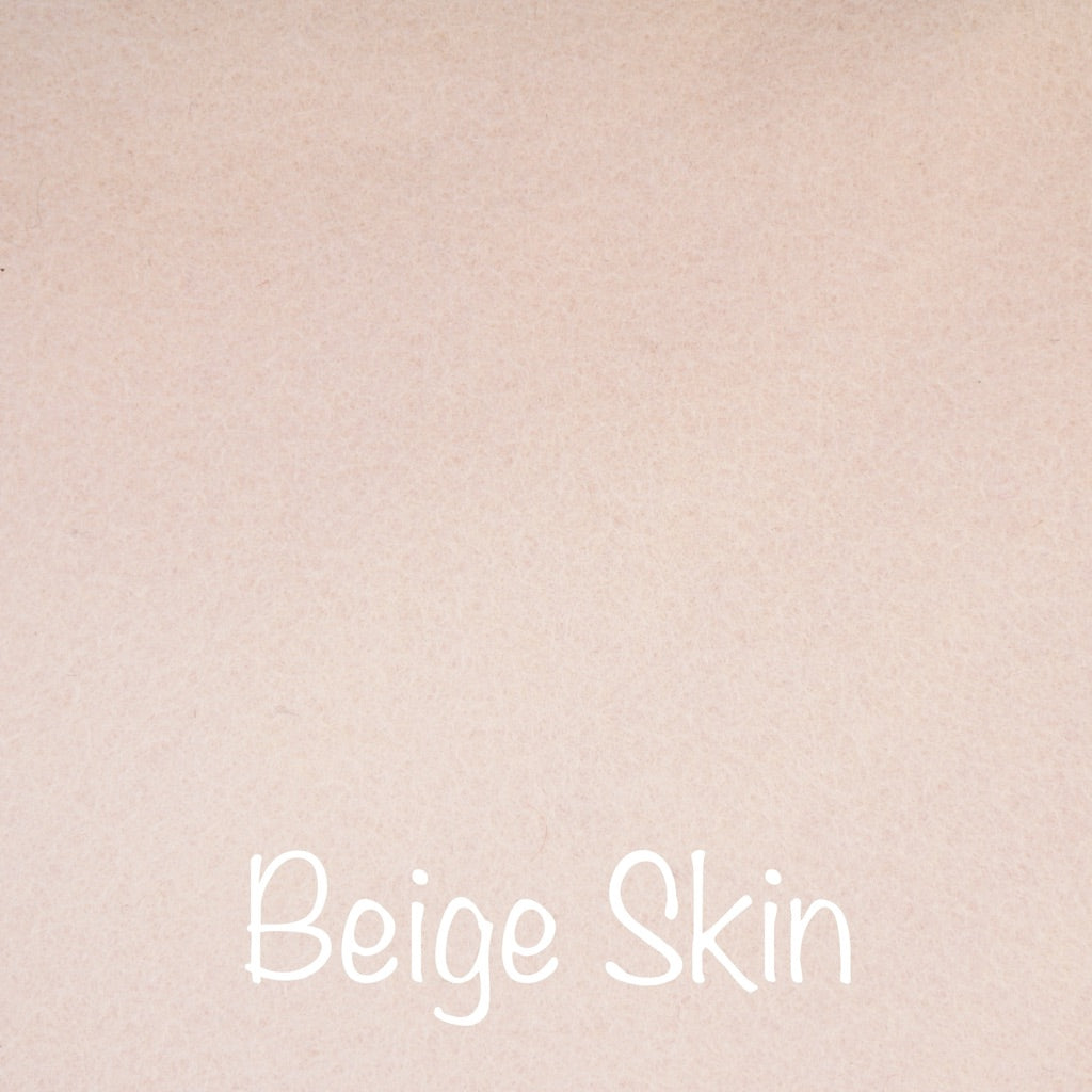 beige skin 100% wool felt