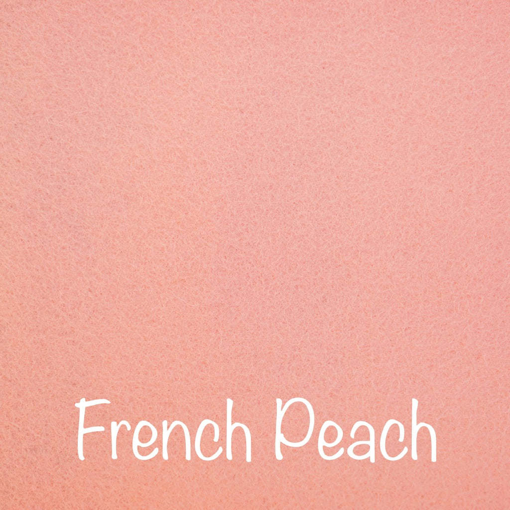 french peach, light pink 100% wool felt