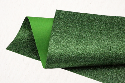 Dark green glitter felt