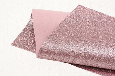Pink quartz glitter felt