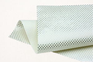 metallic silver dots on white felt